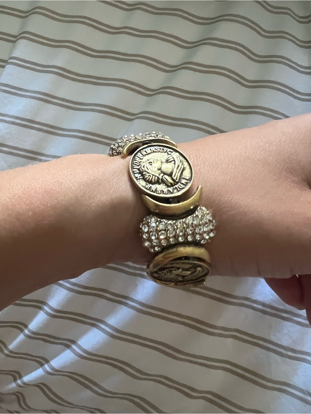 Coin Crystal Bracelet from Copa Jewelry